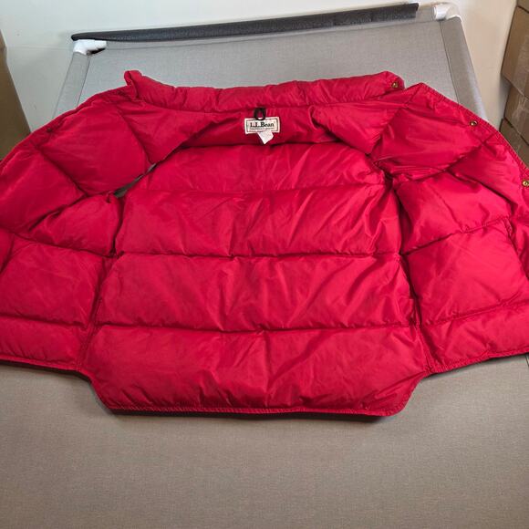 Vintage L.L. Bean Goose Down Puffer Vest Men’s Long 1424BL Made USA Red - Picture 7 of 7